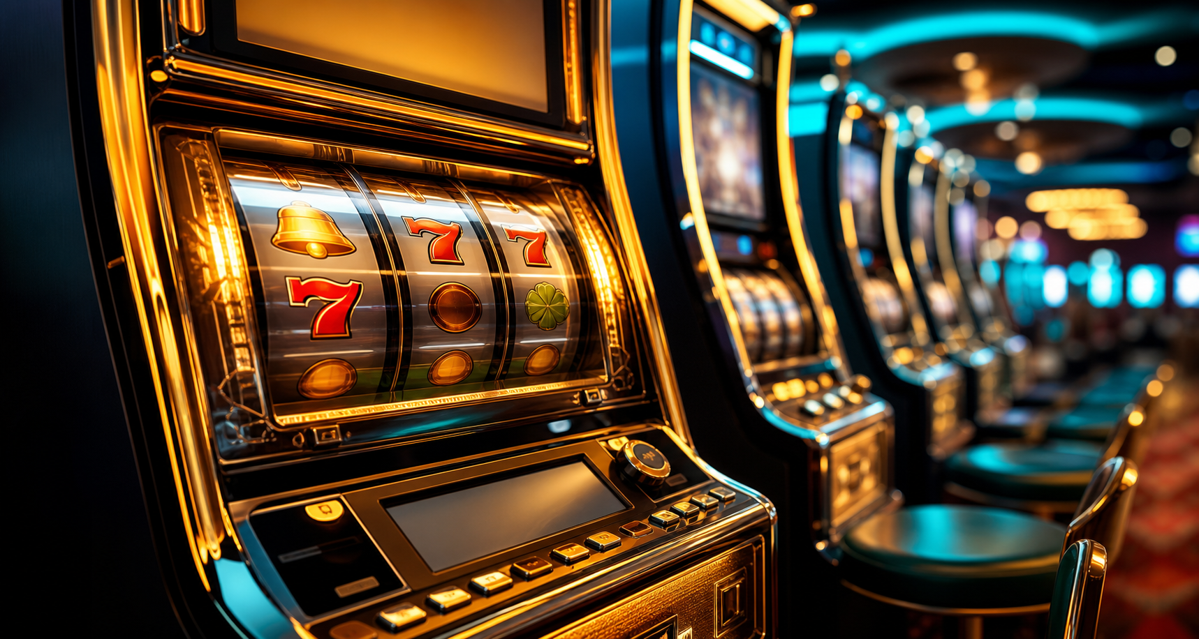 Premium slot machines on a casino gaming floor